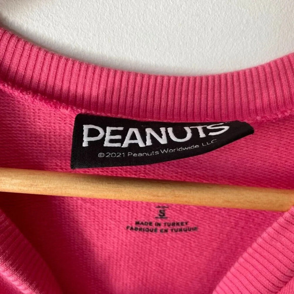 Native Youth Peanuts Snoopy Surfer Relaxed Sweatshirt Sweater Pink Size Small - Picture 6 of 7